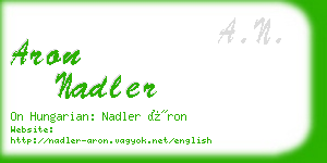 aron nadler business card